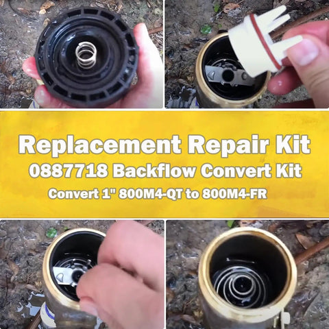 Backflow Preventer Retrofit Kit For 1 Inch 800M4 QT To Freeze Resistant 800M4 FR Conversion Complete DIY Friendly Easy Install Set Leaks Repair And Upgrade For 800M4 Series PVB Backflow Preventers.