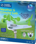 Hands On Weather And Climate Lab 5 In 1 Meteorology Station Kit box with wind vane, compass, rain gauge, anemometer, thermometer.