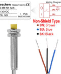 4mm Inductive Proximity Sensor Switch M8 Cylindrical Plug-and-Play Ready 10-30V DC 3-Wire NPN Normally Open Non Embedded