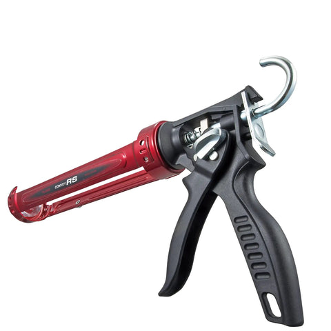 Caulking Tool Dual Thrust Caulk Gun For One Tenth Gallon Ten Ounce With Auto Flow Stop And 360 Degree Rotating Handle profile view