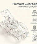 Ultimate Balloon Arch Kit With 6 Heavy Duty Clear Clamps And 100 Premium Long透明 Balloons For Epic Birthday Weddings And Party Decorations, clear clamp 10-pack