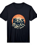 Cool Machinist Men Vise Gauge Square Set CNC Tool Gear For Real Shop Hands Tech Tee featuring lathe and tools design.