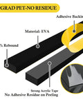 Heavy Duty Weather Stripping Adhesive Foam Tape Half Inch Wide By One Eighth Inch Thick Three Rolls Total Forty Nine And A Half Feet Door Seal Strip For Doors And Windows Insulation Waterproof Strong Adhesion Easy Install with adhesive backing and 30% rebound property