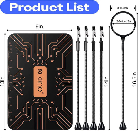 Must Have Helping Hands Soldering Station With 5X Magnifying Glass Product Components
