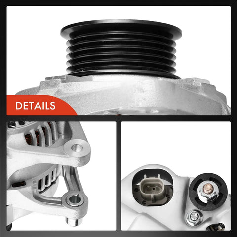 Alternator Replacement For Dodge Dakota 2.5L 1999 2000 And Jeep Cherokee TJ Wrangler 2.5L 4.0L 1999 2000 12V 117A Six Groove Pulley