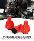 Waterproof Wire Connectors 50 Pack for 18 to 10 AWG Wiring Silicone Filled IP68 Pro Grade shown with landscape lighting
