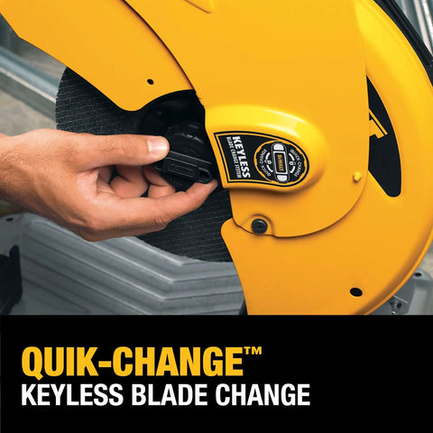 14 Inch Chop Saw With Quick Change Blade System And 45 Degree Quick Fence, Beast 15 Amp Motor Delivers Real Power For Framing And Metal Cutting, Wrench Free Blade Change For Quick Jobs, Built Tough Cast Frame