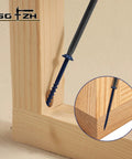 Close-up of pocket hole screws in wood joint, Pocket Hole Screws Size Eight By One And A Half Inch, 316 Pieces, 2 lb Box.