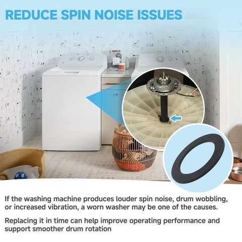 Image of GE Top Load Washing Machine with Heavy Duty Drum Bearing Washer Replacement for smoother drum rotation in use.
