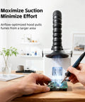 Heavy Duty Solder Fume Extractor With HEPA And Carbon Filter 180 Cubic Meters Per Hour Strong Suction DX50 in use