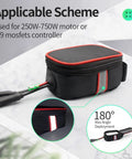 Badass Small Ebikes Controller Bag And Lithium Battery Case For Electric Motor Kits Dustproof Storage Heavy Duty Box with red accents.
