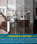 Image showing dimmable lighting with Six Pack BR40 LED Flood Light Bulbs 13W Equal 85W 3500K Natural White 1400 Lumens Dimmable Enclosed Fixture Rated Damp Rated UL Listed E26 Base Perfect for Recessed Cans Indoors Or Outdoors.