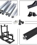 40 Series Aluminum T Slot Nuts And M6x16 Screws Kit For European 4040 Profile, components and frames setup, heavy-duty construction