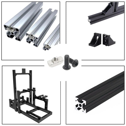 40 Series Aluminum T Slot Nuts And M6x16 Screws Kit For European 4040 Profile, components and frames setup, heavy-duty construction