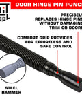 Spring Loaded Woodworking Punch Set With Hammerless Design For Effortless Nail Setting And Pin Removal In Any Diy Or Pro Workshop Project You Gotta Try This Tool, black steel hinge pin punch