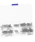 Premium 100Pcs Stainless Steel Compression Springs Assortment Kit For Versatile Diy Repairs, Auto And Car Fix-Ups, Heavy Duty Mini Mechanical Springs To Save Time And Cash in a plastic organizer case
