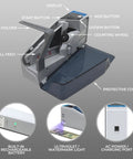 Portable Money Counter With UV WM Counterfeit Detection, Handy Pocket Size Cash Counter For Quick Bill Counts, Lightweight On The Go