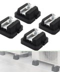 Four Pack Floor Mounting Base Kit For Mini Split Condensers And Heat Pumps Heavy Duty Rubber Feet