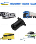 7 Way To 4 Way Flat Trailer Adapter Waterproof Rugged Nylon Housing 7 Pin To 4 Pin Wiring Connector with trailers