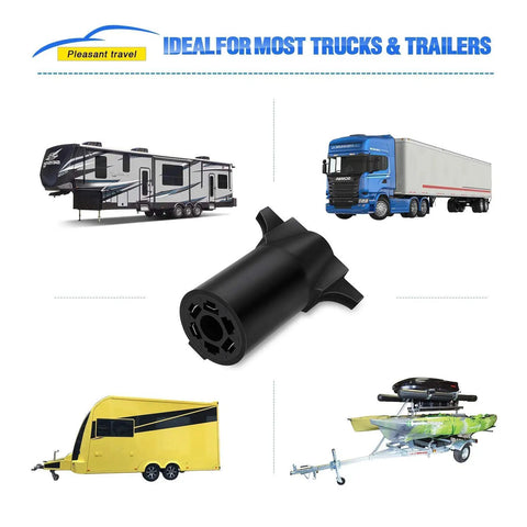 7 Way To 4 Way Flat Trailer Adapter Waterproof Rugged Nylon Housing 7 Pin To 4 Pin Wiring Connector with trailers