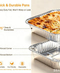20 Pack 8x8 Aluminum Pans With Lids For Baking Roasting And Reheating Heavy Duty Square Foil Pans Leak Resistant Meal Prep
