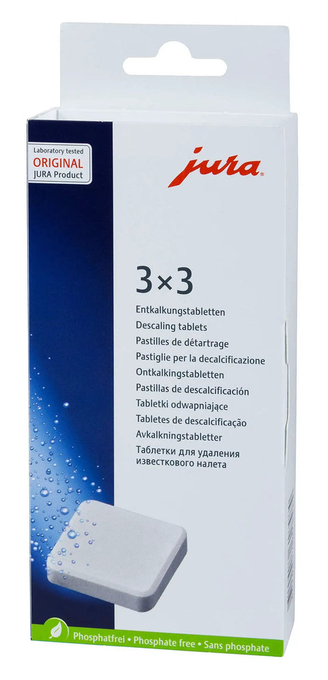 Descaling And Cleaning Tablets For Fully Automatic Coffee And Espresso Machines 9 Plus 6 Pack, Jura packaging front view