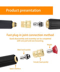 Exploded view of Awpeye 3-pack brass pressure washer couplers with 1/4 inch quick-connect to female NPT.