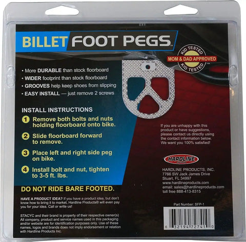 Billet Foot Pegs For Stacyc 12e And 16e Husqvarna And KTM Electric Balance Bikes CNC Aluminum Wide Footrests For Rock Solid Grip And Total Control SFP 1 For Maximum Grip And Precision On Every Ride