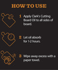 Step-by-step guide for Three Step Cutting Board Care Kit With Soap Food Grade Mineral Oil And Wax For All Wood Boards