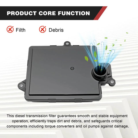 Drop In Diesel Transmission Filter For Titan 5.0L Cummins 2016 2019 Replacement Part 31728 EZ00A Keeps Your Nissan Truck Shifting Smooth And Debris Free, black plastic