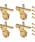4 Pack Sliding Screen Door Rollers With 1 Inch Concaved Steel Ball Bearings Spring Loaded Arm Rock Solid Adjustable Sleeve And Screws Compatible With Doors And Similar Tension Spring Rollers