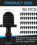 50 Pieces Drip Irrigation End Plugs One Fourth Inch Barbed Tubing End Caps Kit For Irrigation Tubing Sealing In Lawn Garden