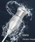 Heavy Duty Handheld Sonic Cleaner With Aluminum Wand showcasing 60kHz probe amid water splashes for effective cleaning.