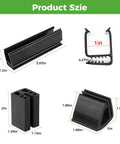 Dimensions of Golf Cart Windshield Mounting Clips Kit Universal Fit For Club Car DS Precedent And Yamaha G Series parts shown