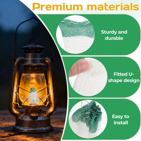 10 Pcs Propane Lantern Mantles U Shaped For Outdoor Lighting Fixtures Camping Green Replacement Lantern Shades Durable Easy