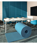 Heavy Duty Self Adhesive Soundproof Foam Rolls Seven Centimeters Thick Acoustic Wall Panels For Home Studio And Office installed in blue office space.