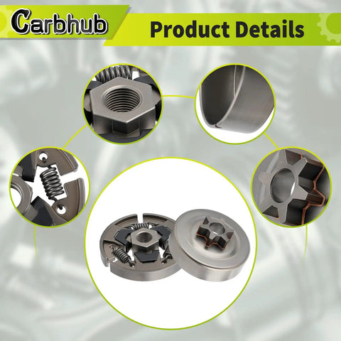 Three Eighth Inch Sprocket Clutch Kit For Stihl Chainsaws 017 018 021 023 025 MS170 MS180 MS210 MS230 MS250 detailed parts