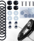Universal Car Bumper Quick Release Kit 28 Pcs Black Fasteners With Tabs Bolts Nuts Washers And O Rings For Front And Rear Bumpers