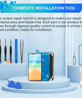 IPhone 11 Pro Max 6.5 Inch Screen Replacement Kit With 3D Touch LCD Digitizer Full Assembly And Front Glass Waterproof Adhesive And Tools DIY Friendly A2161 A2218 A2220 on display with tools and components
