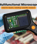 Handheld Digital Microscope 500x With 3.0 Inch LCD Screen Autofocus And 8 LED Lights No External Monitor Needed 8GB TF Card Included For Photo And Video USB Microscope For Windows And Mac Recording And Transmission on circuit board