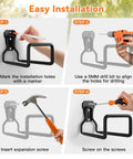 Installation steps for Heavy Duty Hose Holder Stand Wall Mount 2 Pack Garden Hose Hanger Reel Metal Water Pipe Tube Hooks Rack
