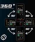 Pro Grade 20000 Counts Digital Multimeter With Data Recorder And Smart Mode 360 degree rotating LCD screen display