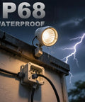 IP68 waterproof cable glands on outdoor electrical box with light and cables, Six Pack One Half Inch NPT Black Adjustable Cable Glands IP68 Waterproof Electrical Connectors Nylon Cord Grips Strain Relief For Electrical Boxes No Fuss Install