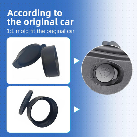 Tesla Windshield Wiper Fluid Cap Replacement For Model 3, Model Y, Model S, And Model X Black OE 1131028-00-A 1607951-00-A Direct Fit