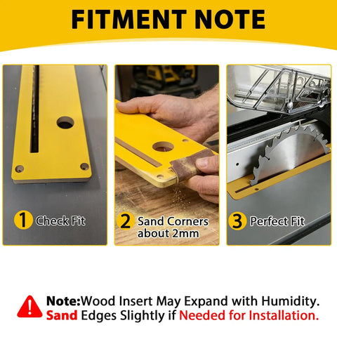 Zero Clearance Table Saw Insert For 10 In Saws That Fits R4514 R4514T R4518 R4518T R4518NS, Throat Plate Made Of MDF shown in use