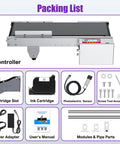 Packing list showing parts of Industrial Online Inkjet Printer With Mini Conveyor Belt For Expiry Dates Batch Numbers Barcodes