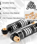 42mm Double Spring Big Bore Oil Shock Absorber Beefed-Up Bolt-On Upgrade For Axial SCX24 AX24 with O-rings and brass link balls