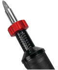Ultra-precise adjustable micro torque screwdriver 3-15 in-lbs with red adjustment knob, Super Precise Adjustable Micro Torque Screwdriver Great For Electronics Instruments Firearms TPMS Valve Cores And More Delivers Accurate Three To Fifteen Inch Pound Torque Settings To Protect Delicate Parts Includes One Quarter Inch Hex Bit Holder With