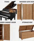 2 Pack 48 Inch 3 Wide Stainless Steel Piano Hinge Heavy Duty Continuous Hinge on wooden cabinet, gate, piano, and storage box