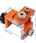 Double Hole Punch Locator Drill Positioning Jig for Woodworking and Furniture Assembly, aluminum alloy, adjustable clamp range